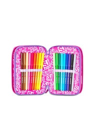 SJGANG TINYPATCH GIRL Trusa cu 3 fermoar completă cu trusa școlară PLAJA NEGRU - Penare și accesorii - 4