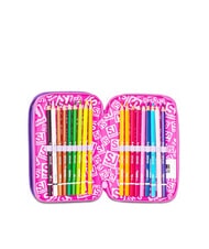 SJGANG TINYPATCH GIRL Trusa cu 3 fermoar completă cu trusa școlară PLAJA NEGRU - Penare și accesorii - 5