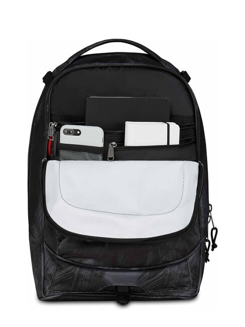 PLUG FANTASY Rucsac troler detasabil, suport laptop negru periat - Rucsacuri cu role