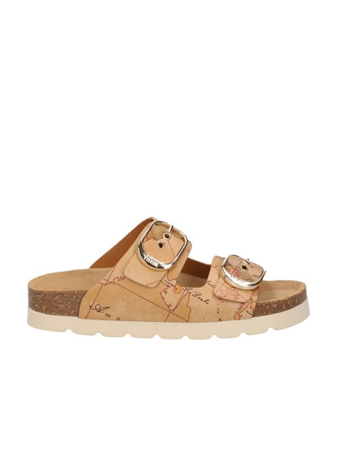 GEO CLASSIC Papuc cu 2 catarame NATURAL - Pantofi femei