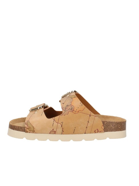 GEO CLASSIC Papuc cu 2 catarame NATURAL - Pantofi femei