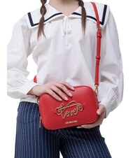 LOVE MOSCHINO CURSIVE LOGO Mini Geanta de umar RED - Genți femei - 5