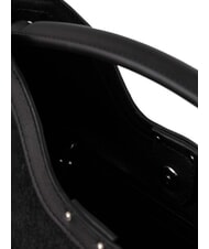 GIANNI CHIARINI AURORA Geanta de mana cu efect de piele de cal negru - Genți femei - 6