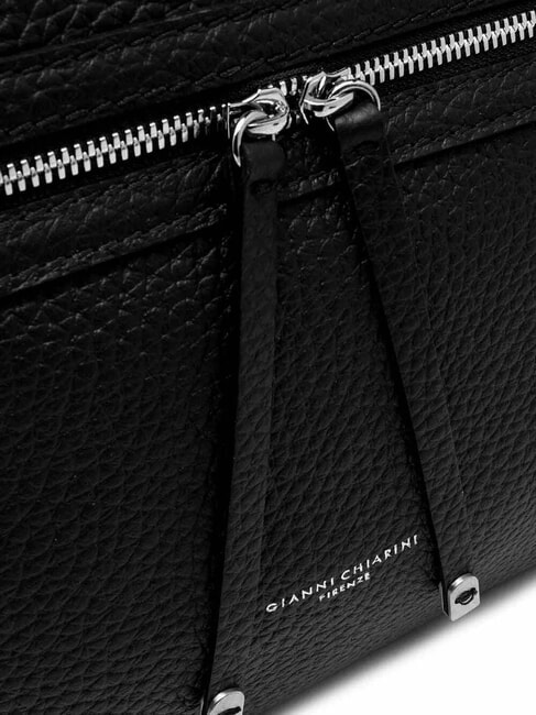 GILDA Geanta de umar din piele ciocanita negru - Genți femei