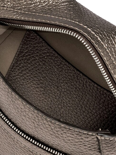 GILDA Geanta de umar din piele ciocanita coton - Genți femei