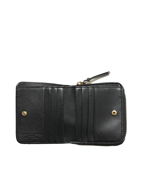 WALLETS VACCHETTA CALF Portofel mic din piele netedă negru - Portofele femei