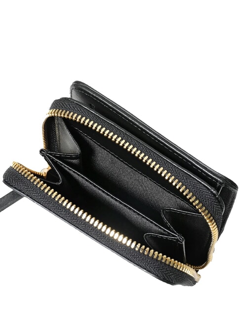 WALLETS VACCHETTA CALF Portofel mic din piele netedă negru - Portofele femei