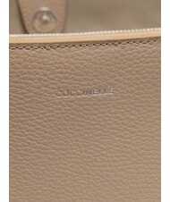 COCCINELLE SWAP Geantă tote din piele ciocanată roz pudră - Genți femei - 5