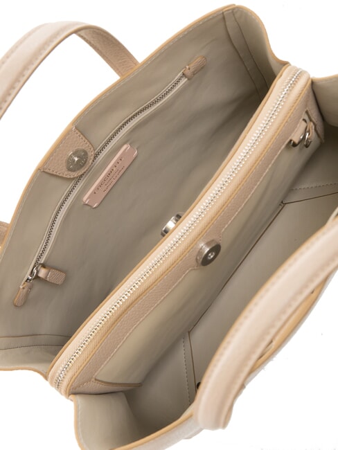 SWAP Geantă tote din piele ciocanată roz pudră - Genți femei