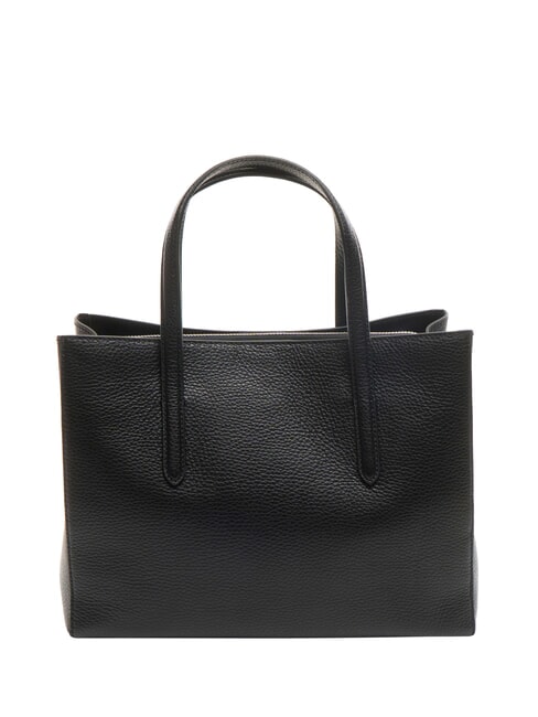 SWAP Geantă tote din piele ciocanată negru - Genți femei