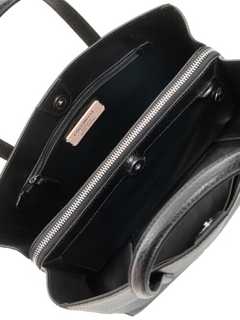 SWAP Geantă tote din piele ciocanată negru - Genți femei