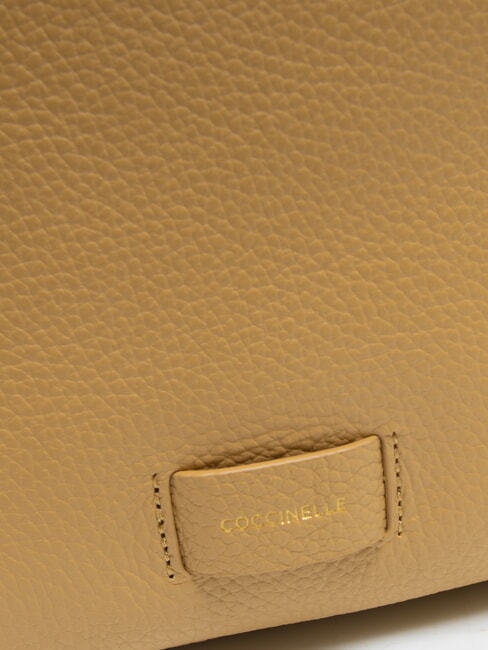 VOILE Rucsac mini din piele ciocanita bej proaspăt - Genți femei