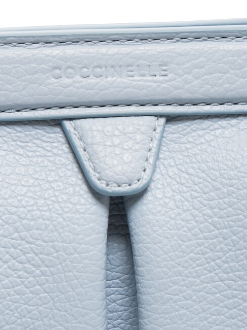 DILETTA SOFT Pocheta din piele ciocanita ceață albastră - Genți femei