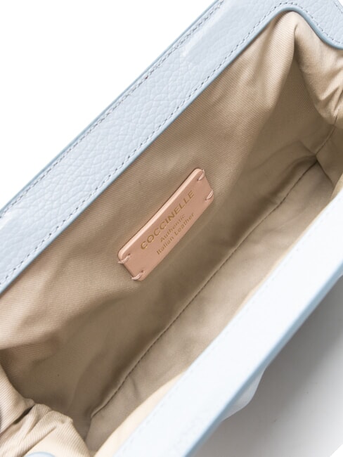 DILETTA SOFT Pocheta din piele ciocanita ceață albastră - Genți femei