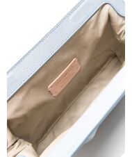 COCCINELLE DILETTA SOFT Pocheta din piele ciocanita ceață albastră - Genți femei - 6