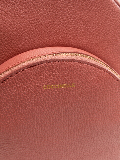 ALPHA Rucsac din piele ciocanita cu buzunar oală - Genți femei