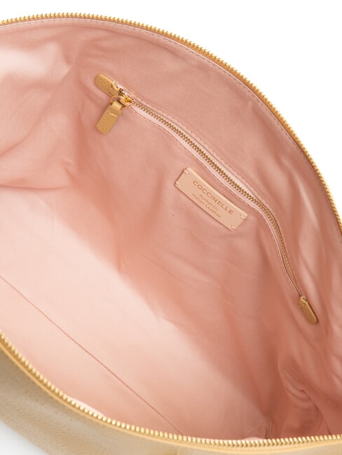 ALPHA Geanta de cumparaturi din piele ciocanita bej proaspăt - Genți femei