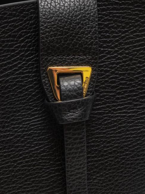 ALBA Geantă tote din piele ciocanată negru - Genți femei