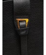 COCCINELLE ALBA Geantă tote din piele ciocanată negru - Genți femei - 5