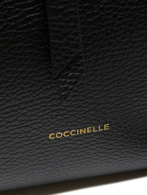 ALBA Geantă tote din piele ciocanată negru - Genți femei