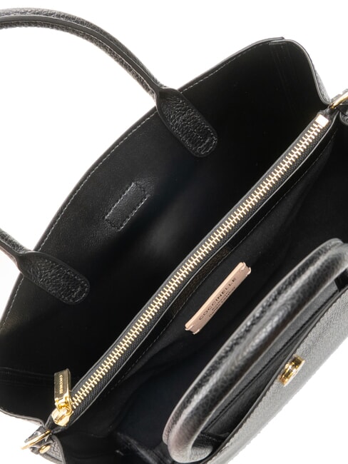 ALBA Geantă tote din piele ciocanată negru - Genți femei