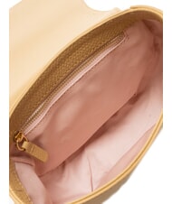 COCCINELLE ALPHA Geanta de umar mini din piele ciocanita bej proaspăt - Genți femei - 5