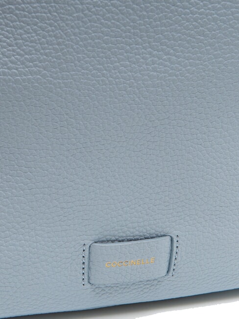 VOILE Rucsac mini din piele ciocanita ceață albastră - Genți femei