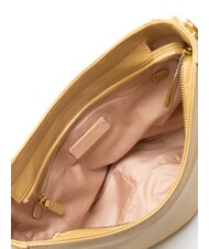 COCCINELLE ALPHA Geanta de umar din piele ciocanita bej proaspăt - Genți femei - 6