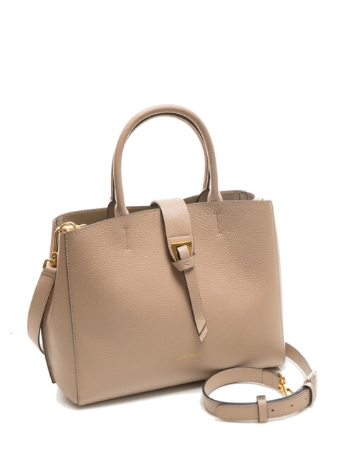 ALBA Geantă tote din piele ciocanată roz pudră - Genți femei