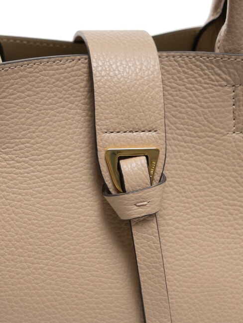 ALBA Geantă tote din piele ciocanată roz pudră - Genți femei