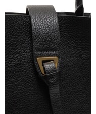 COCCINELLE ALBA Geanta de umar din piele ciocanita negru - Genți femei - 5