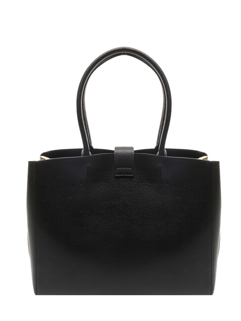 ALBA Geanta de umar din piele ciocanita negru - Genți femei