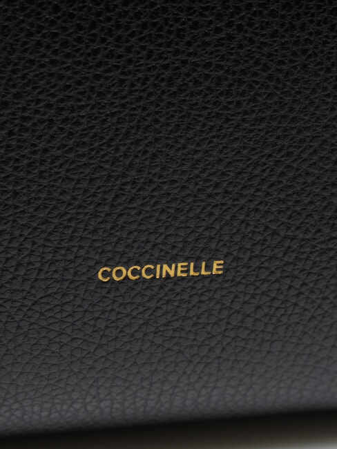 KLICHE Geanta de mana din piele ciocanita negru - Genți femei