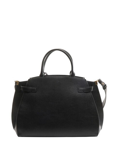 KLICHE Geanta de mana din piele ciocanita negru - Genți femei