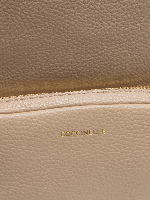 JEN Rucsac din piele ciocanita roz pudră - Genți femei