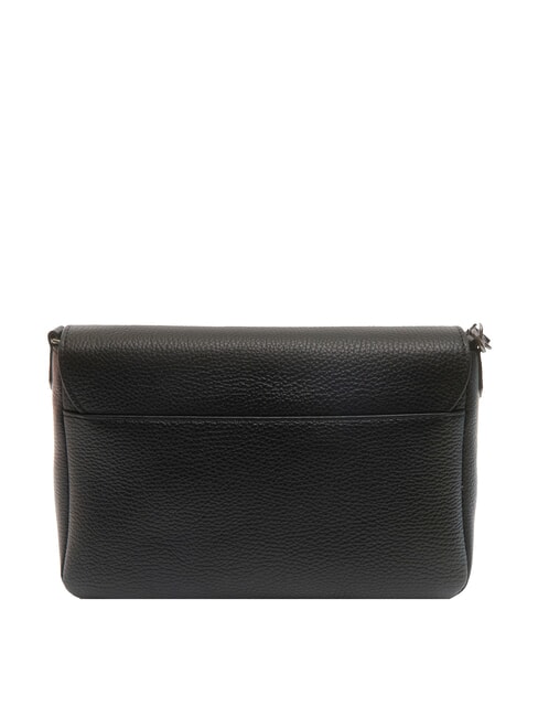 ARIES Geanta de umar din piele ciocanita negru - Genți femei