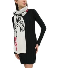 MOSCHINO LOGO BICOLOR Eșarfă din amestec de lână - Eșarfe