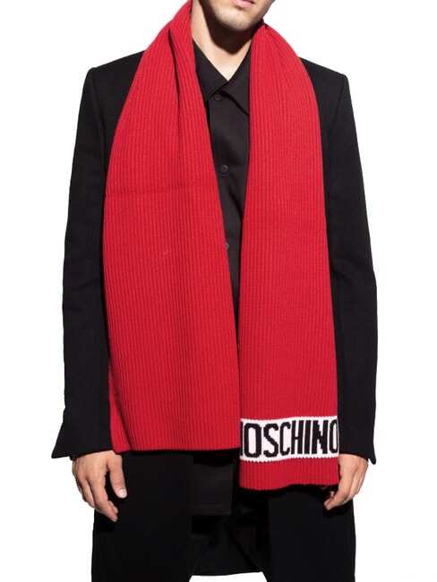 LOGO Eșarfă cu nervuri roșu - Eșarfe