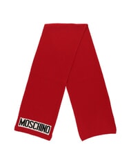 MOSCHINO LOGO Eșarfă cu nervuri roșu - Eșarfe - 4