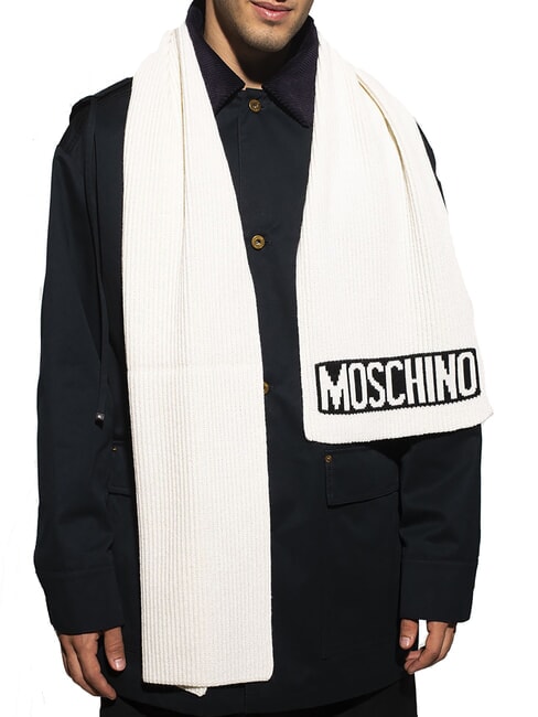 LOGO Eșarfă cu nervuri cremă - Eșarfe