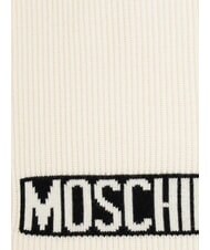 MOSCHINO LOGO Eșarfă cu nervuri cremă - Eșarfe - 3