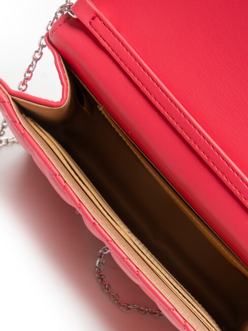 QUILTED Mini Geanta cu curea de umar fucsie - Genți femei