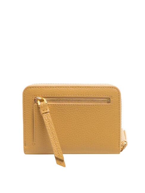 VOILE Portofel mediu din piele cu fermoar bej proaspăt - Portofele femei