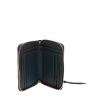 COCCINELLE VOILE Portofel mediu din piele cu fermoar albastru miezul nopții - Portofele femei - 2