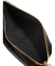 COCCINELLE VOILE Portofel mediu din piele ciocanita negru - Portofele femei - 4