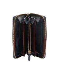 COCCINELLE VOILE Fermoar mare din piele în jurul portofelului albastru miezul nopții - Portofele femei - 2