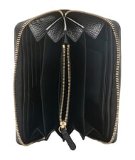 COCCINELLE VOILE Fermoar mare din piele în jurul portofelului negru - Portofele femei - 2