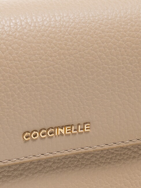 FAINT Mini geanta din piele ciocanita roz pudră - Genți femei