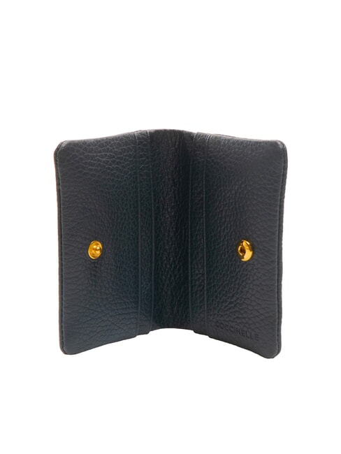 SOFTY Suport card din piele ciocanita albastru miezul nopții - Portofele femei