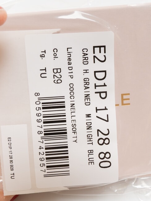 SOFTY Suport card din piele ciocanita albastru miezul nopții - Portofele femei